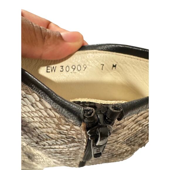 Stuart Weitzman Snakeskin Boots 7M Y2K Glam Rock High Heel Platform steampunk - Picture 5 of 9